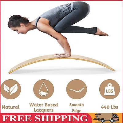 Wooden Wobble Balance Board For Kids&Adults 33'' Rocker Board Yoga Board Gift • $39.99