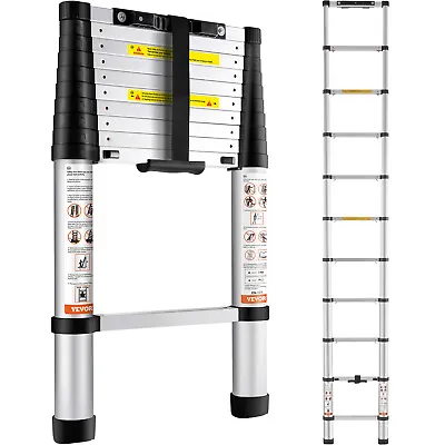 VEVOR Telescoping Ladder Aluminum Extension Step 10.5 Ft Multi-purpose Portable • $52.79