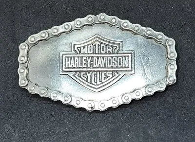 Vintage Harley Davidson Belt Buckle Shield 1976 Motorcycle BIKE Chain Serial 615 • $46.95