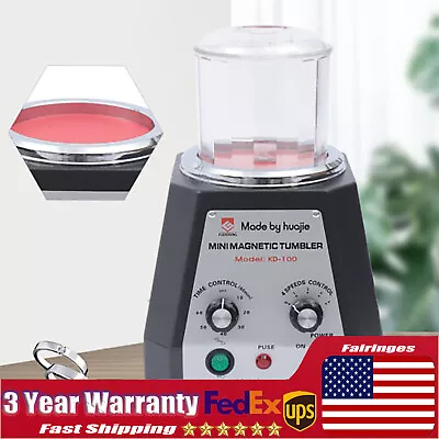 Magnetic Tumbler Jewelry Polisher Machine Finisher 100mm 4 Speed Time Control • $146.88