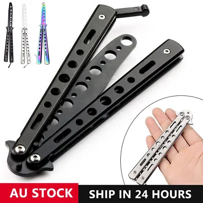CSGO Butterfly Knife Trainer Balisong Training SaftyPractice Combo Folding Knife • $9.11