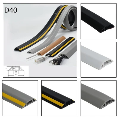 Heavy Duty Cable Protector Cover Rubber Trunking For Floor Cable 1 Meter Length • £15.88
