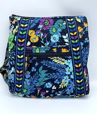 Vera Bradley HIPSTER Crossbody MIDNIGHT BLUES Purse Shoulder Bag EC Rare Beauty! • $24.99