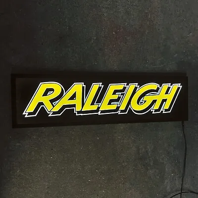 Raleigh Led Illuminated Light Up Garage Sign Bmx Chopper Burner Grifter Boxer • $155.49