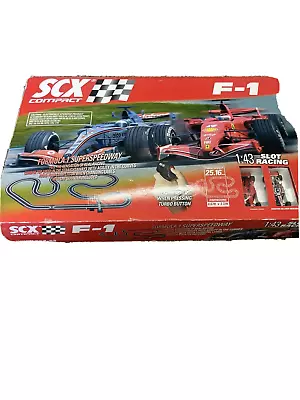 Hot Wheels Racing SCX Compact 1:43 Ferrari F1 Formula 1 Slot Car Racing Track • $75