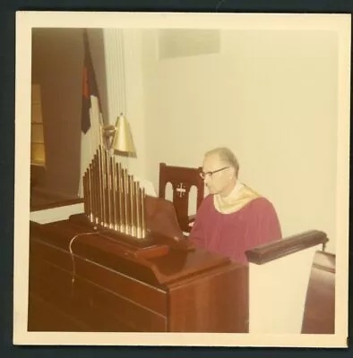 Linden Baptist Church Organ Player Vtg Photo Snapshot 1960s Religion Musician • $7.99