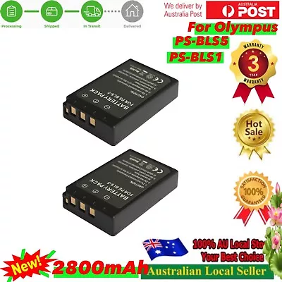 2x Battery For Olympus BLS-1 -5 PS-BLS1 BLS5 E-PL6 E-PL7 E-PM2 OM-D E-M10 II • $26.65