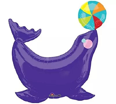 XL 32  Carnival Balloon Circus Seal With Ball Mylar Foil Party Decoration • $7.99