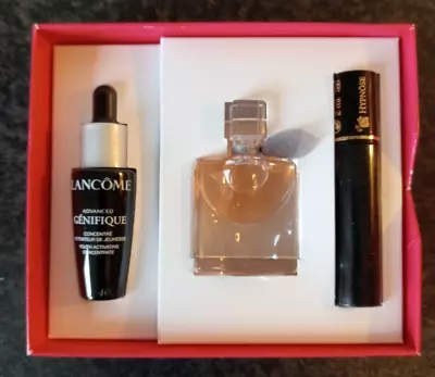 (381) Lancôme 3 Piece Gift Set # Genefique Concentrate # Mascara # Perfume BNIB • £8