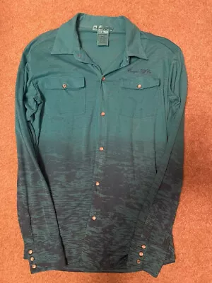 Cowgirl Tuff Turquoise Western Shirt - Never Give Up - Size Medium • $20