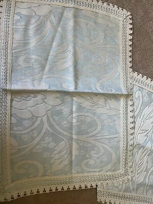 Vintage Rare Double/queen Light Blue/ Satin Bedspread  75”x 85” W/2 Sham Set • $699