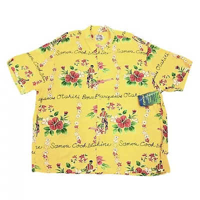 Vintage JAMS WORLD Floral Print Hawaiian Shirt Men's Size 2XL Made In USA NWT • $109.95