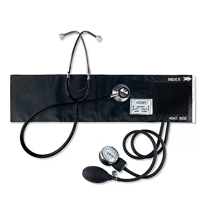 SCIAN Aneroid Sphygmomanometer Stethoscope BP Cuff Kit Manual Blood Pressure • $19.94