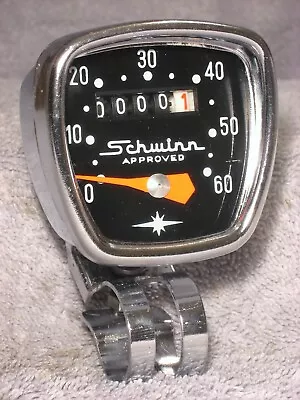 Vintage Schwinn Approved Chrome Bike Speedometer Head Huret Bicycle Speedo • $59.95