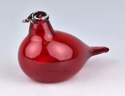 Iittala Glass Birds By Oiva Toikka - Little Tern Red Tirri Punainen *BOXED* • £99.99