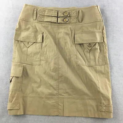 Vintage Vabene Italy Womens Cargo Skirt Size 50 Italy (2XL) Brown Cargo Y2K • $32.60