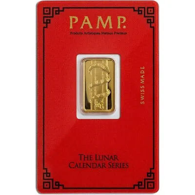 Pamp Suisse The Lunar Calendar Series 5 Gram Gold Bar  Lunar Year Of The Snake • $454.86