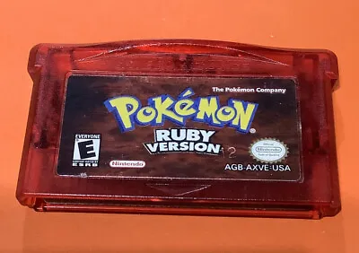 $129 • Buy 100% AUTHENTIC Pokémon Ruby Version Gameboy Advance GBA Game W/ New Save Battery
