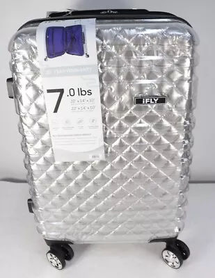 IFLY Hardside Spectre Versus Clear Carry-On Lugagge 20  Silver New • $49.49