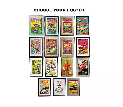 Hot Wheels Redline Posters Vintage Graphics - Choose Style - NO FRAME • $11.24