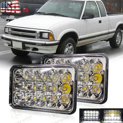 Pair 4x6  LED Headlights Hi/Lo Sealed Beam Fit For Chevy S10 1994 1995 1996 1997 • $32.99