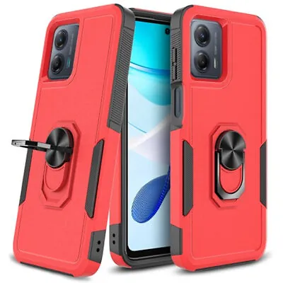 Military Grade TUFF Shockproof Hybrid Armor Case With Ring Grip For Motorola • $13.49