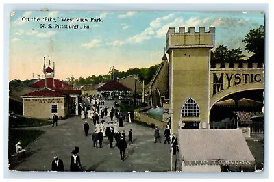 1913 On The Pike West View Park N. S. Pittsburgh Pennsylvania PA Postcard • $9.74