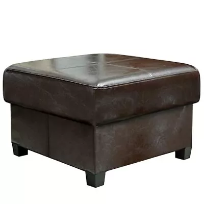 Folding Storage Bench Cube PU Leather 23.6 D X 23.6 W X 15 H 23.6  Brown • $105.14