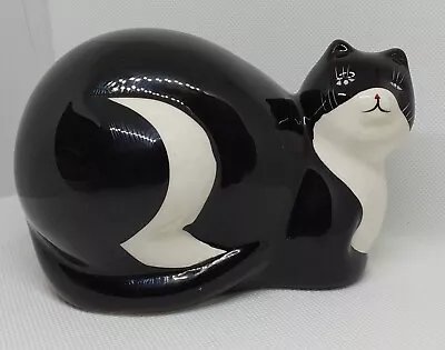 Boston Warehouse Warren Kimble Ceramic Black And White Cat Scrubby Holder Cute • $10