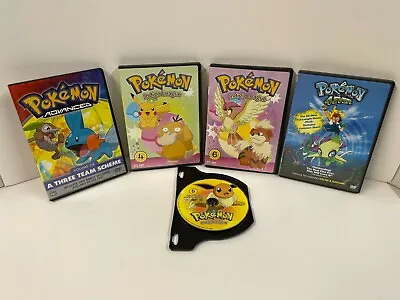 $9.95 • Buy 5 Pokemon DVDs -  4Ever,  Advanced Vol 6,  Indego League Vol 4, 5, 6