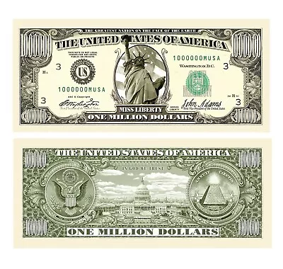 Traditional Million Dollar Bill- Wholesale Lot Of 500 • $59.95