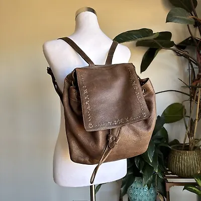 VTG Campomaggi Leather Backpack Italian Designer Bag Nicely Worn In Adjustable • $399.20