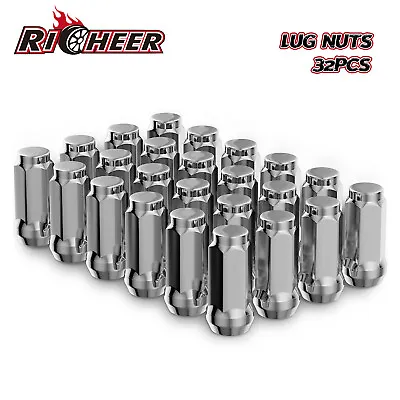 32Pcs 9/16-18 Chrome Bulge Acorn Lug Nuts 1.75  Tall For Chevy C20 C30 K20 K30 • $18.99