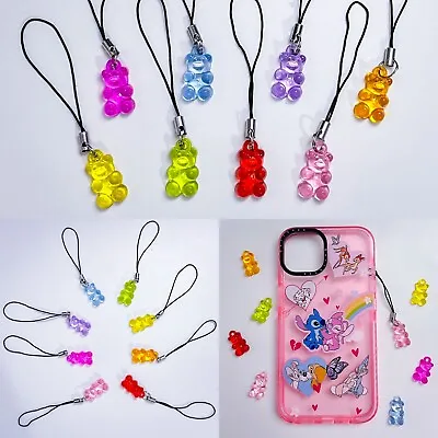 £1.65 • Buy Cute Teddy Bear Gummy Bear Little Phone Charm Various Colours Mobile Straps