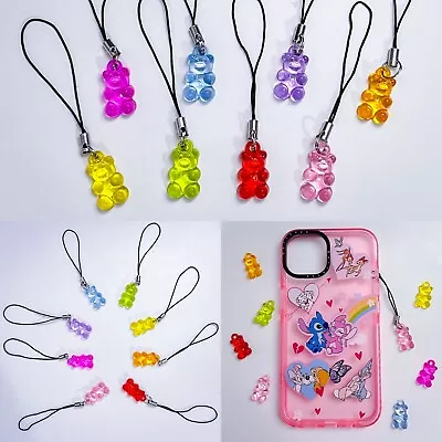 £1.65 • Buy Cute Teddy Bear Gummy Bear Little Phone Charm Various Colours Mobile Straps