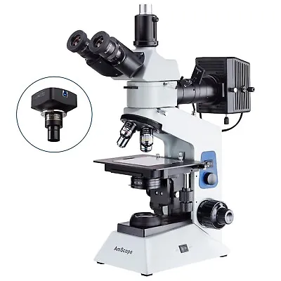 AmScope ME580 Trinocular Metallurgical Compound Microscope 40X-800X+18MP Camera • $1372.99