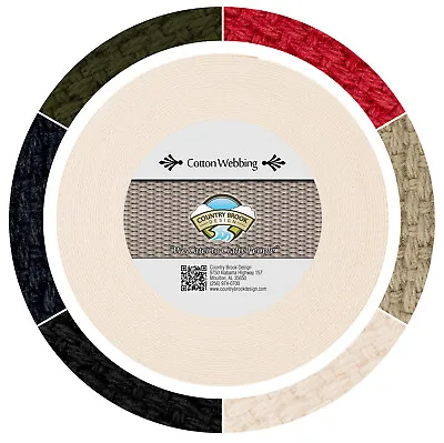 Country Brook Design® 1 1/2 Inch Natural Heavy Cotton Webbing 25 Yards • $30.97