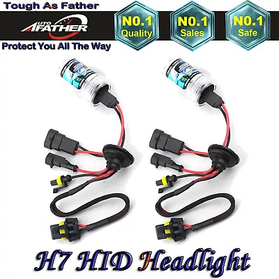 Bright H7 Xenon HID Conversion Car Headlight Lamps Light Bulbs 5000K-8000K 55W • £11.01