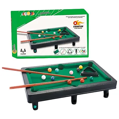 Tabletop Billiards Mini Desktop Pool Table Snooker Toy Educational Kids Game Set • $17.95
