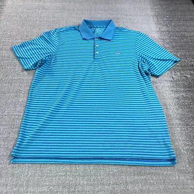 Vineyard Vines Polo Shirt Mens Extra Large Blue All Over Print Golfer Golf • $20.22