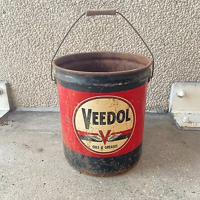 Veedol 5 Gallon Oil Can Oils And Greases Flying V Vintage Man Cave Advertising • $179.89