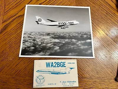 Pan Am Airlines Plane Photo W/ Branded Call Sign Postcard Syosset NY WA2BGE VTG  • $17.77