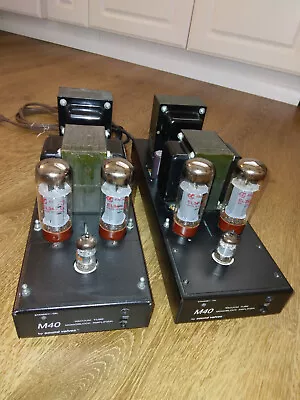 Pair SOUND VALVES M40 Amp  Mono Block Tube Power Amplifier Dynaco 1990's • $1250