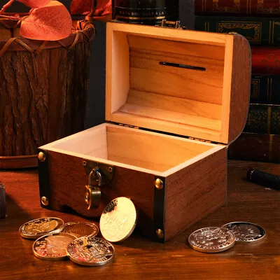 Vintage Wooden Decorative Trinket Boxes Small Storage Jewelry Box Treasure Chest • $12.85