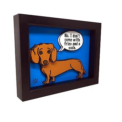 Dachshund 3D Pop Art Wall Print Decor Weiner Dog Portait Pet Owner Lover Gift • $65