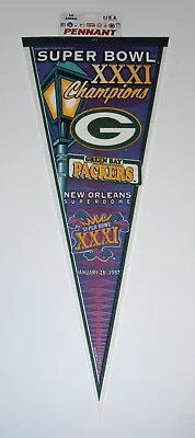 1996 Green Bay Packers Super Bowl XXXI Champs Pennant Brett FAVRE Reggie SB 31 • $7.96