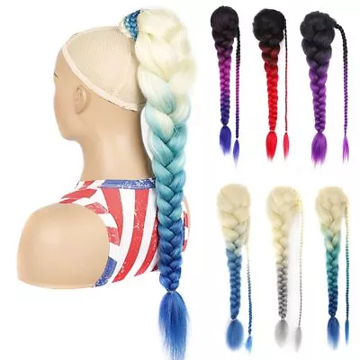 Braids Wig Cosplay Lolita Wig Synthetic Braided Ponytail Long Braid Ponytail • £8.64