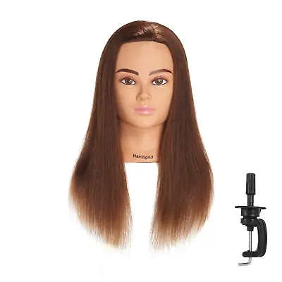 Hairingrid Mannequin Head 20″-22″ 100% Human Hair Hairdresser Cosmetology • $53.99