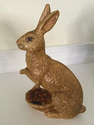 $200 • Buy Vaillancourt Folk Art Rabbit With Basket