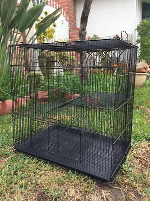 3-Levels Black Chinchilla Guinea Pig Degu Animals Rats Mice Gerbil Ferret Cage  • $517.56